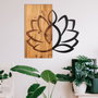 Wallity Lotus Escultura de pared Negro y Nogal